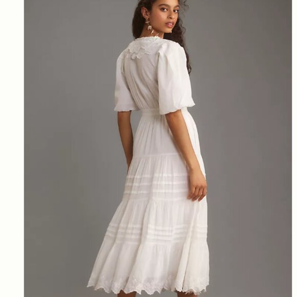 Brand New Love the Label Short-Sleeve Ruffled Tiered Wrap Maxi Dress - Picture 13 of 16